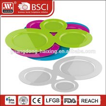 3 pieces plastic soup plate with cup holder